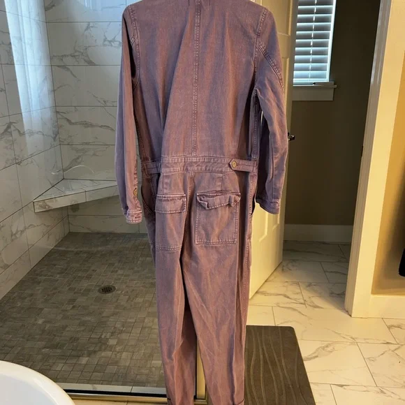 Madewell Purple Jumpsuit with Long Sleeves and Relaxed Fit - Picture 6 of 9